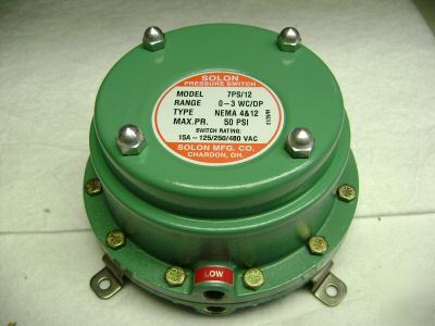 Solon pressure switch 7PS / 12 unused max. 50 psi
