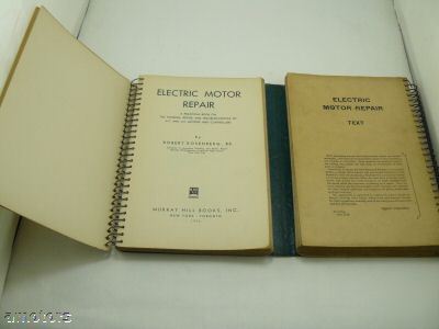 Electric motor repair double spiral book rosenberg 1946