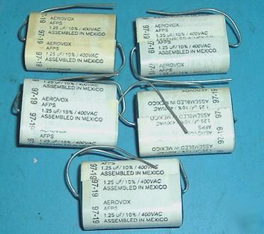 Film capacitor 1.25UF 400VAC axial 10PC lot