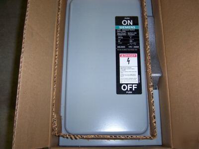 New siemens NEMA1 600 volt 60 amp nofuse disconnect - 