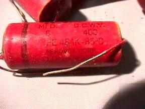 10 vintage aerovox .5UF 400DCWV wax paper capacitors