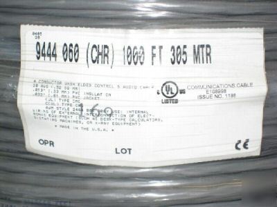 1000FT belden 9444 2 pair 20AWG multi-conductor cable