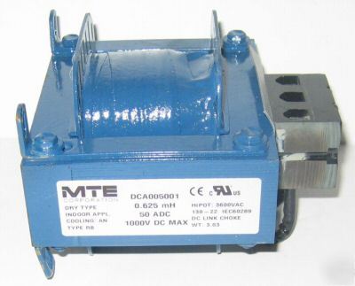 Mte dc link choke DCA005001 0.625MH 50ADC 1000VDC