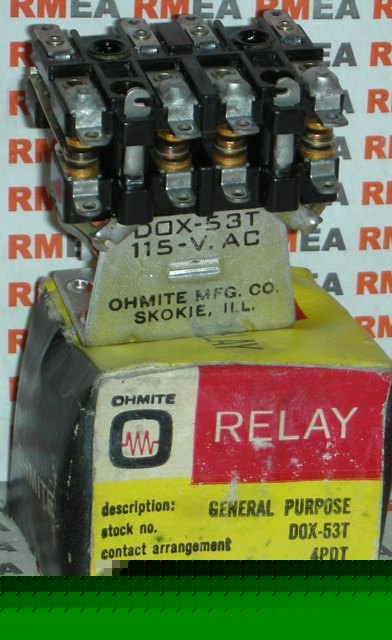 Ohmite relay D0X-53T 4PDT 10A 115VAC nos lot 2@