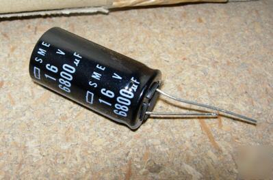 Radial electrolytic capacitor 6800MFD 16V 2000PCS avail