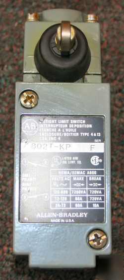 Allen bradley oiltight limit switch ac/dc 600V 802T-kp