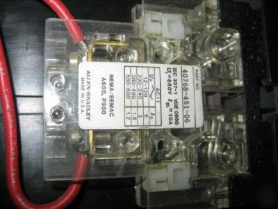 Allen bradley starter size 6 40783-469-04-0475 540A ab