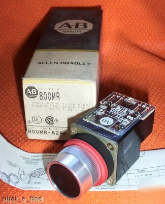 New allen bradley 800MR-A2AK black push button warranty