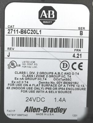 New allen bradley panelview 2711-B6C20L1 b 2711B6C20 l 