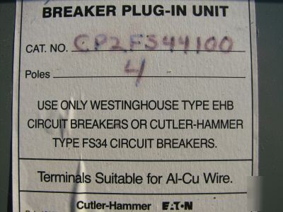 Cutler hammer switch CP2FS4410 100 amp 600 volt 117EE