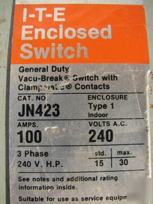 Cutler hammer switch CP2FS4410 100 amp 600 volt 117EE