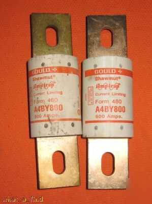 New 2 lot gould shawmut A4BY800 fuse amp-trap 800 A4BY
