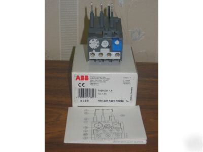 New abb thermal overload relay TA25 du 1.4 in box