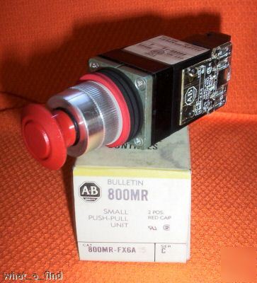 New allen bradley 800MR-FX6A push pull red warranty