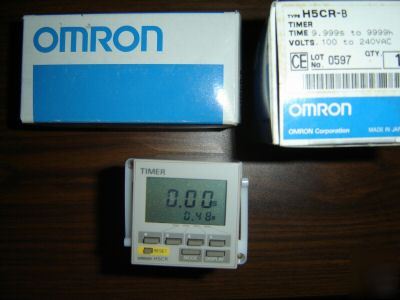 Omron timer H5CR-b 100 to 240VAC 9.999SEC to 9999HR nos
