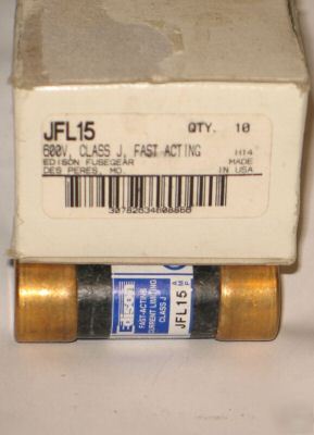 New edison JFL15 600V 15A fast-acting fuse class j 