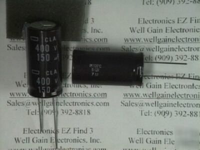 New nic electrolytic capacitor 150UF 400VDC cla 105C 