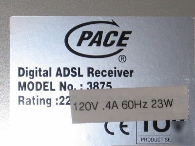 Pace 3875 digital adsl receiver m# 3875 used working