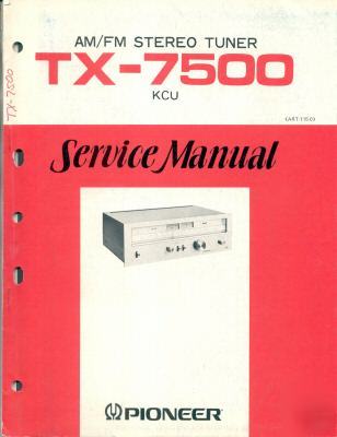 Pioneer TX7500 tx-7500 original service manual 
