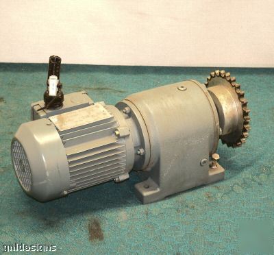 3 sew-eurodrive tefc servo motors w/ratio gear reducers