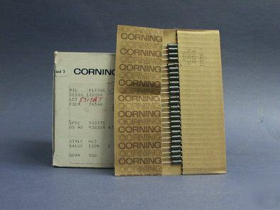 500 corning 120KOHM 1/2W 2% axial film resistors mil