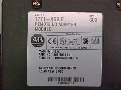 Allen-bradley remote i/o adapter module rev. C03
