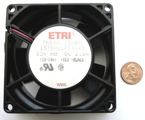 Fan ~ 12VDC 2.2W ~ 5 blades ~ etri (1)