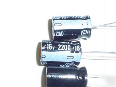New 25PCS 16V 2200UF nichicon hi-temp radial capacitors 