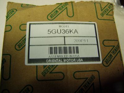 New oriental motor gearhead 36:1 m/n: 5GU36KA - in box