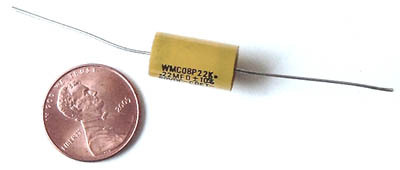 Polyester film capacitors ~ .22MFD (.22UF) 80V 10% (25)