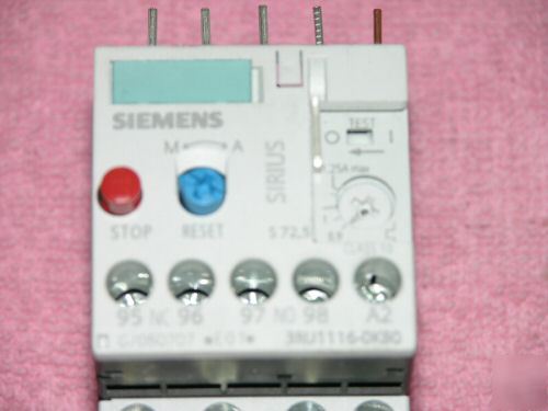 Siemens contactor, motor starter.overloads 3 ph