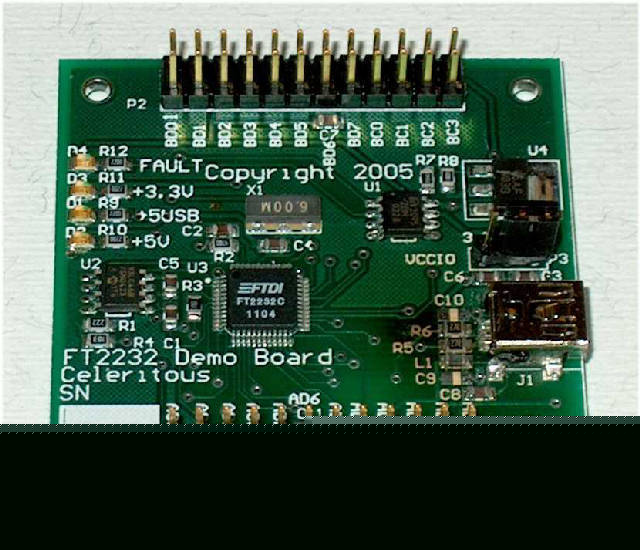 Usb FT2232 dual channel development board