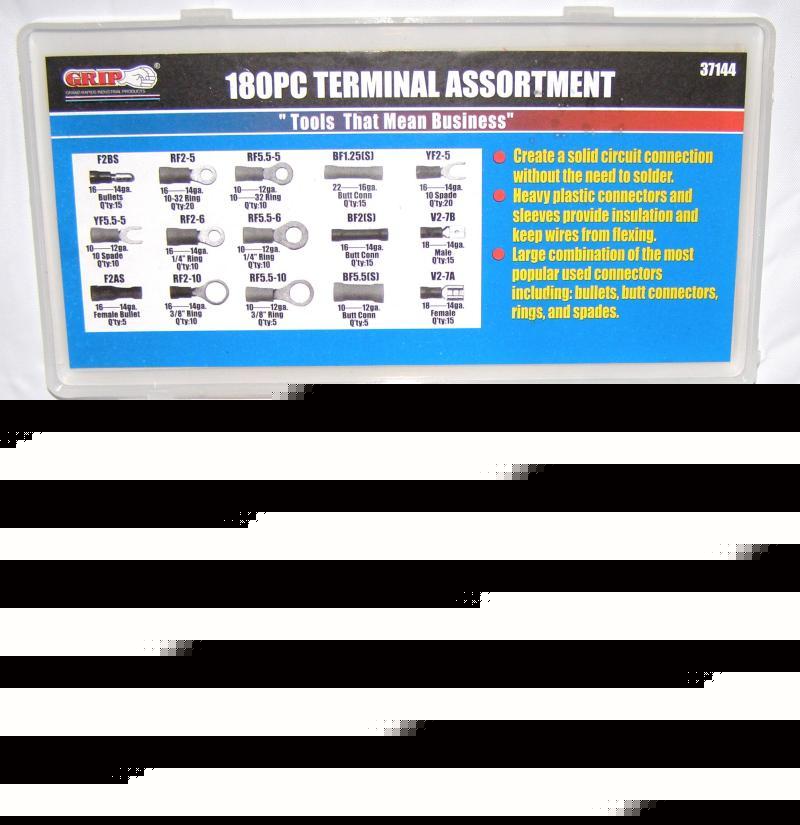 180PC terminal solderless wire connector assortment kit
