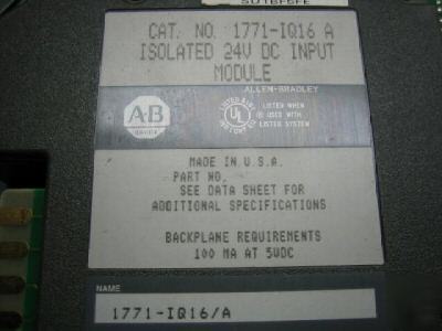 Ab allen bradley 1771-IQ16 1771IQ16 isolated input