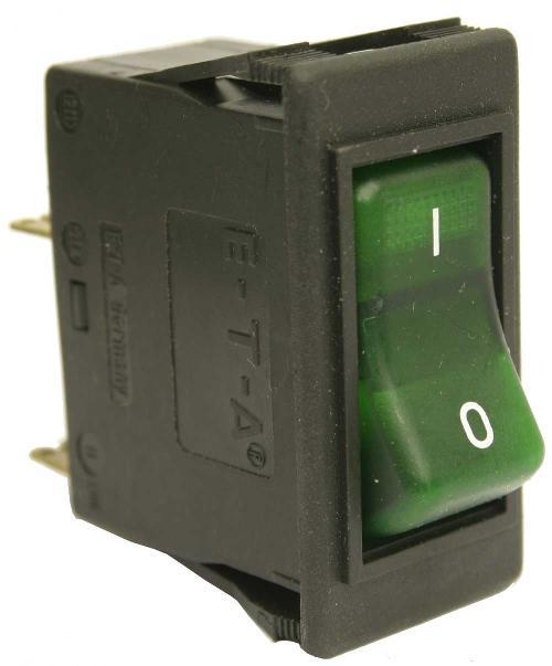 Eta green rocker switch circuit breaker 2-pole thermal