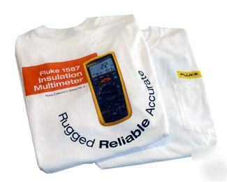 Fluke meter klein tools collectable t-shirt w/pocket xl