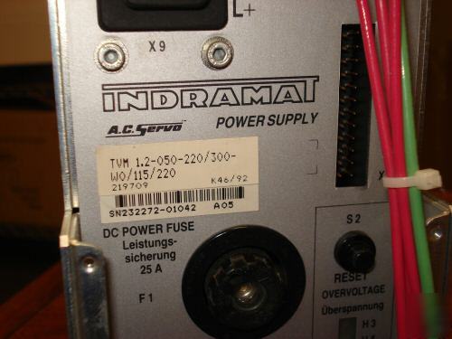 Indramat tvm 1.2-050-220/300-W0/115/220 power supply