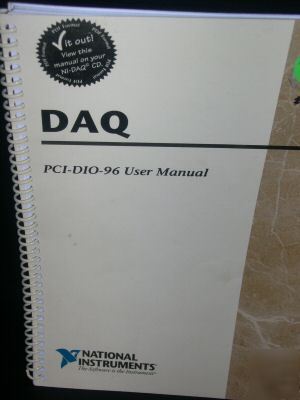 National instruments daq pci-dio-96 user manual