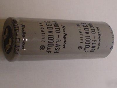 New 2PCS rubycon 330V 1000UF photo flash capacitors 