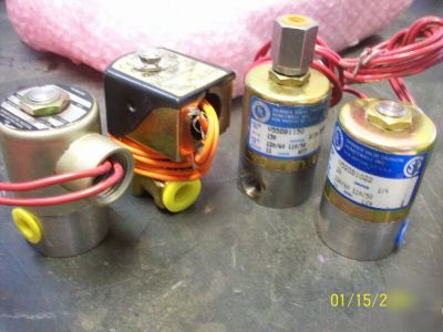 Skinner & parker lot of 4 varous 2 way valves