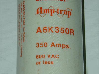 1 gould shawmut amptrap A6K350R 600VAC 350A fuse RK1