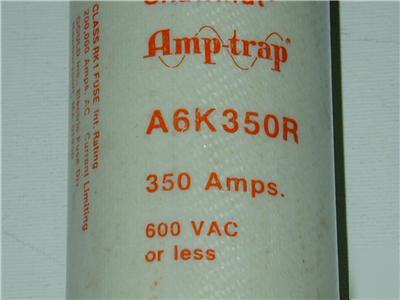 1 gould shawmut amptrap A6K350R 600VAC 350A fuse RK1