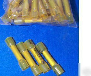 100 yellow perma seal heat shrink butt connector 12-10