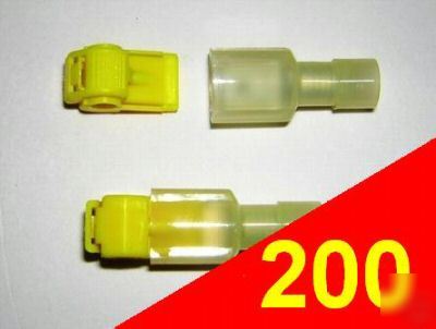 200 yellow t-taps & male disconnect splices terminals
