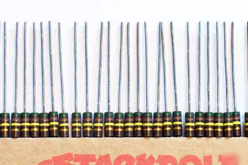 50) 510K ohm 1/2W carbon composition resistors 5%