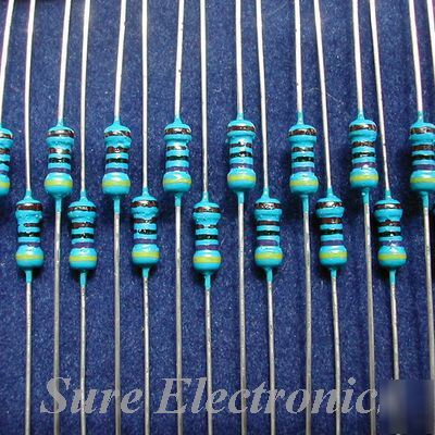 50 value 1/4W metal film resistors (1R~10MR) 1% 2000X