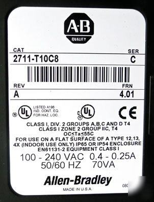 Allen bradley panelview 2711-T10C8 c 2711T10C8