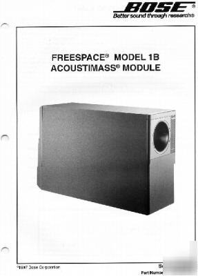 Bose service manual freespace model 1B acoustimass mod