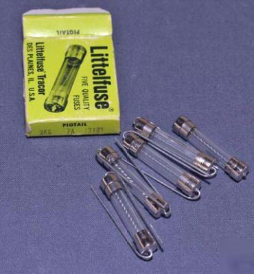 Box of 5 nos fuse s 7 amp fast 3AG 1 1/4 X1/4 pigtail
