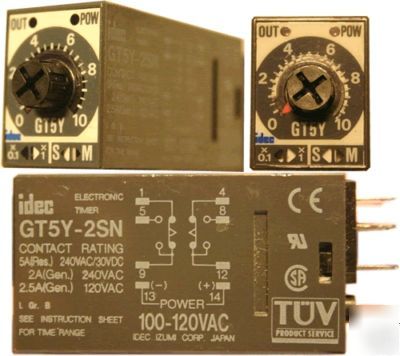 Idec GT5Y-2SN miniture timer relay 120V